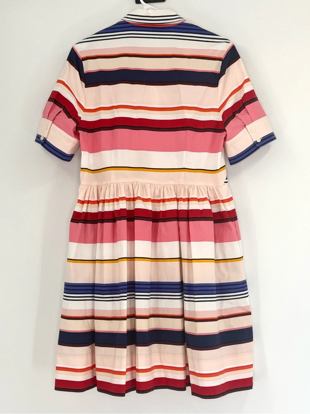 Kate Spade New York Berber Preppy Vibrant Horizontal Stripe Shirtdress, Size 10